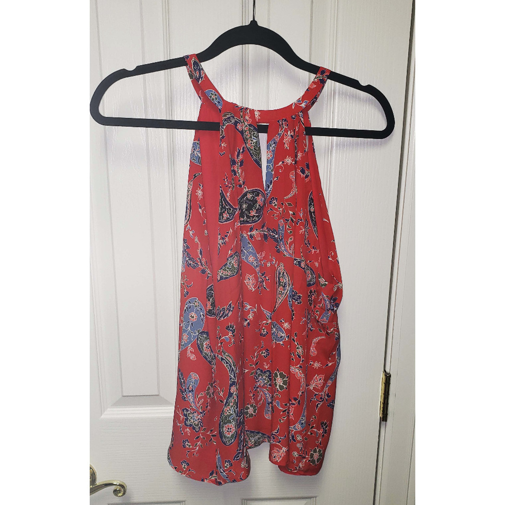 Paisley Print Orange/Rust Blouse NWT